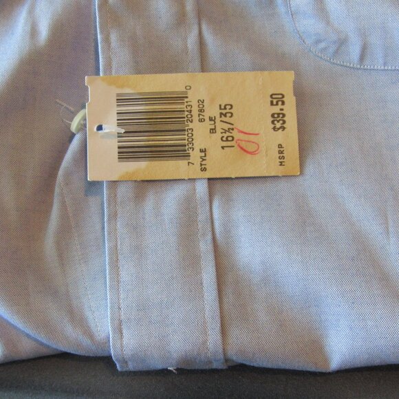 Club Room Pin Point Oxford Long sleeve button down shirt 16 1/2 - 35 - Picture 5 of 5